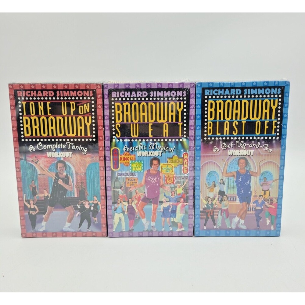 Lot of 3 Richard Simmons Workout VHS Tapes New‎ Sealed Exercise Fitness Videos